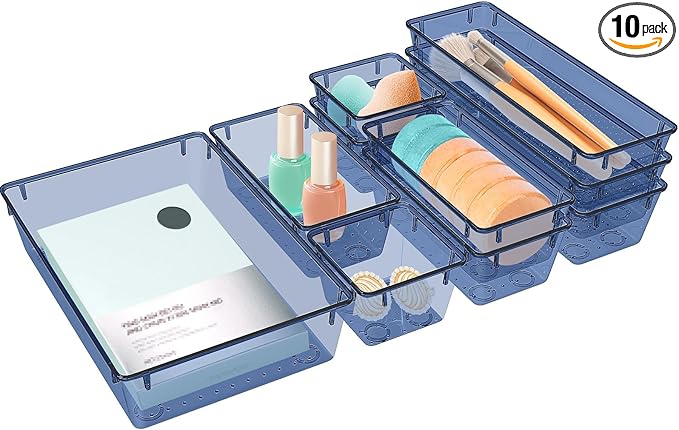 10 PCS Drawer Organizer Set, 5 Varied Size Bathroom and kitchen Drawer cabinet by StorMiracle