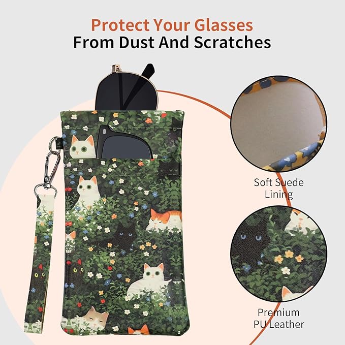 Double Eyeglass Case Soft Dual Glasses Case - Image 5