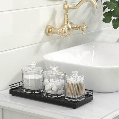 Bathroom Tray for Counter, Oak Wood 11" L Small Vanity Tray for Dresser Tops - Image 6