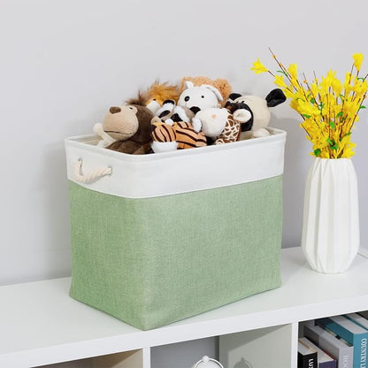Bidtakay Large Storage Baskets for Nursery Toy Organizer Collapsible Organizing - Image 4