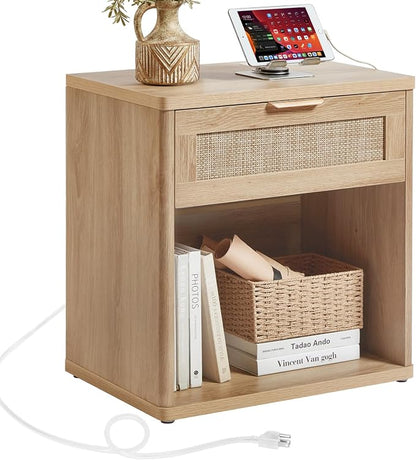 LEYAOYAO Rattan Nightstands Set of 2 by LEYAOYAO-Findtheshiningpointofyourideallife%EF%BC%81