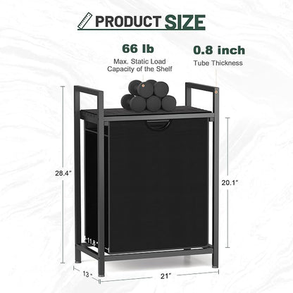 Laundry Sorter with Removable Bag, 16 Gallons Laundry Hamper with Adjustable - Image 5