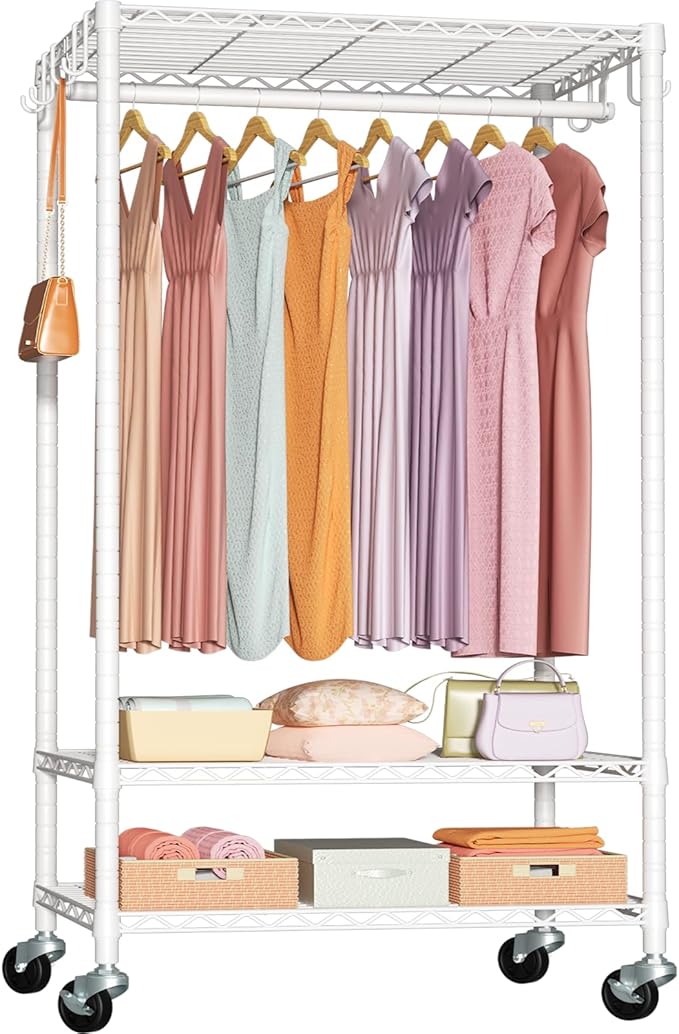 FUTASSI P6 Rolling Clothes Rack Heavy Duty, Clothing Racks by FUTASSI