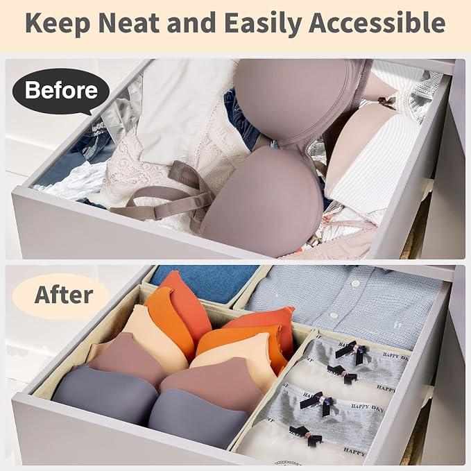 Criusia Drawer Organizer Clothes, 8 Pack Underwear Drawer Organizer, Foldable - Image 3