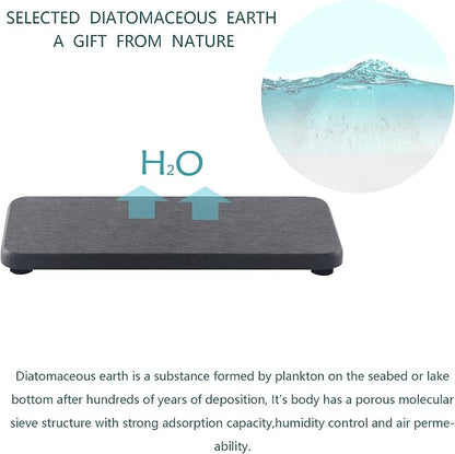 2 Pcs Water Absorbing Stone Trays, Kitchen/Bathroom Sink Soap Dish, Diatomite - Image 4