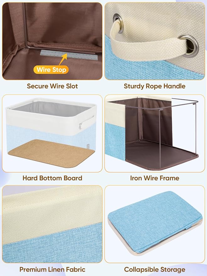 BALEINE 2 Pack Fabric Storage Bins - Image 6