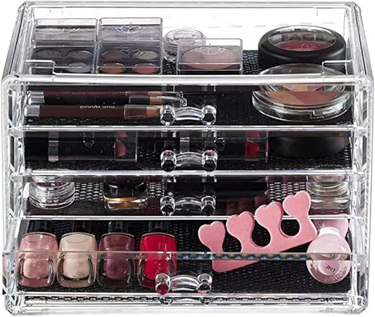 4-Drawer Clear Acrylic Vanity Top Stackable Organizer – Perfect by Unknown