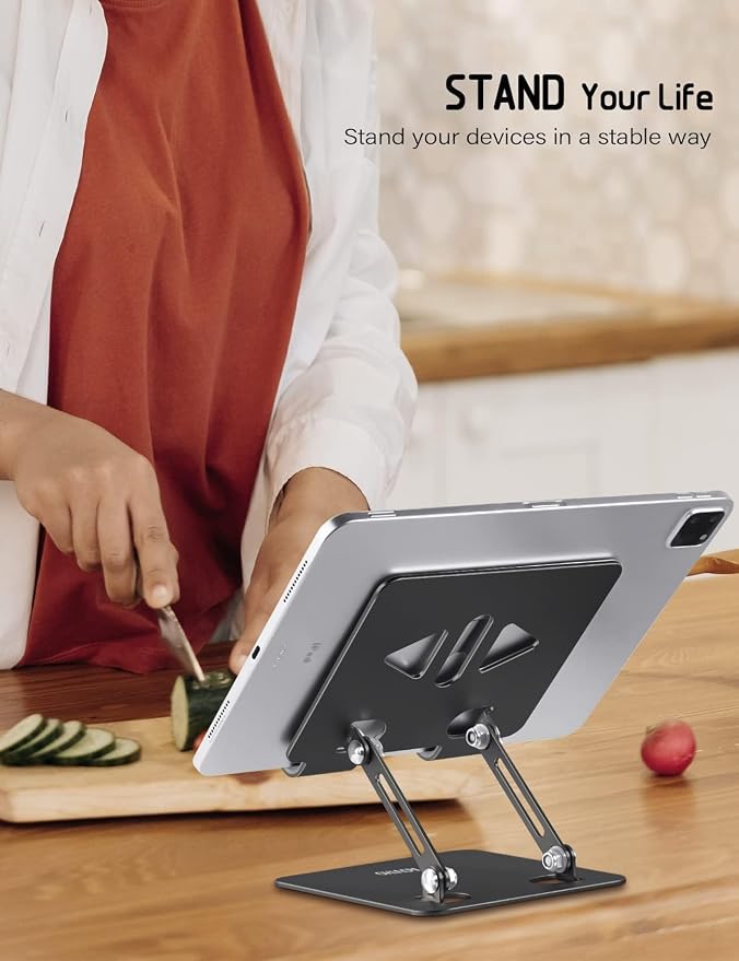 Tablet Stand Holder for Desk, Adjustable Desktop Tablet Holder, Foldable - Image 5