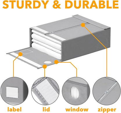 SpaceAid 10 Pack Bed Sheet Organizers and Storage, Foldable Sheet Organizer - Image 6