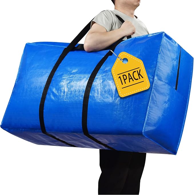 Extra Large Storage Bags, 98 Gallon XXL Jumbo Large Moving Bags Heavy Duty by HAPPY+CHEERS