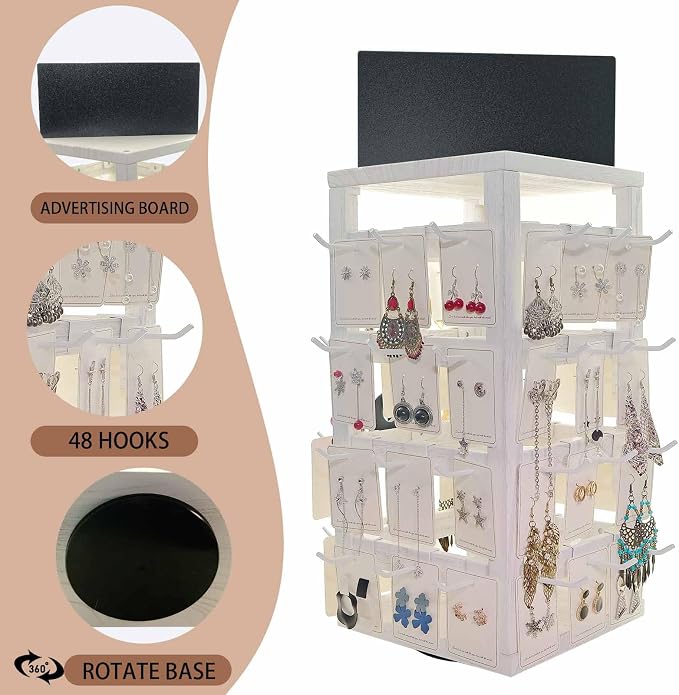 Wooden rotating Jewelry Display Stand - Image 2