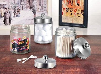 Amolliar Apothecary Jars Bathroom Vanity Organizer -Countertop Canister Jar - Image 4