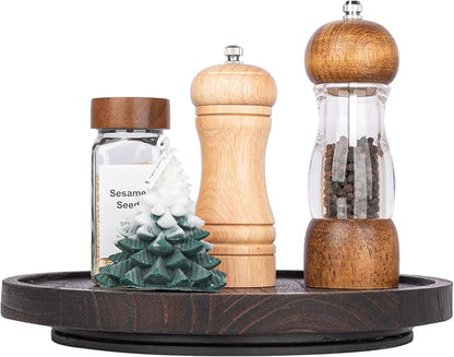 Wood Lazy Susan Organizer Kitchen Turntable - Image 8