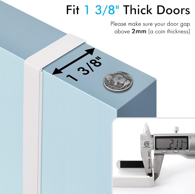 KES Ironing Board Hanger Over The Door, T-Leg Holder, - Image 5