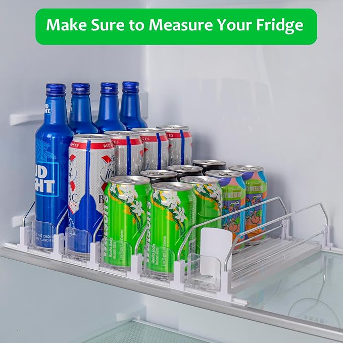 RULA Drink Organizer for Fridge, Self-Pushing Soda Can Dispenser for Mini - Image 5