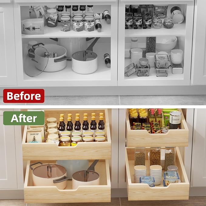 Pull Out Drawers for Cabinets, 19½” W x 21” D Soft Close Slide Out Drawers for - Image 8