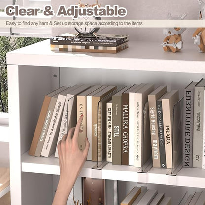 8PCS Acrylic Shelf Dividers for Closet Organization, Vertical Purse Organizer - Image 4
