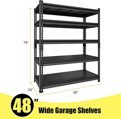 48" W Garage Storage Shelves Heavy Duty, 3000LBS Loads Adjustable Garage - Image 3