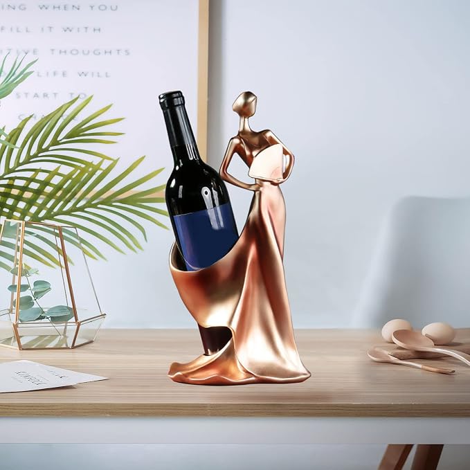 Artpaul Wine Bottle Holder Beauty Lady Statue Wine Bottle Stand Lady Wine Rack - Image 3