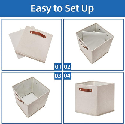 Temary 11x11 Storage Cubes Fabric Storage Cubes Storage Bins - Image 7