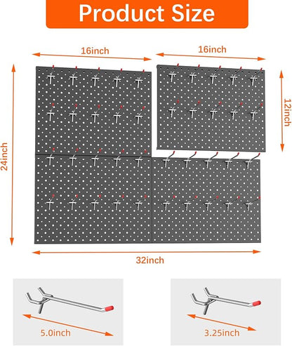 TORACK Metal Pegboard Panels and Hooks - Image 3