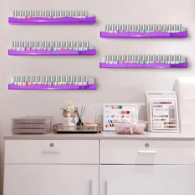 Wall-Mounted Nail Polish Organizer Rack - Image 7