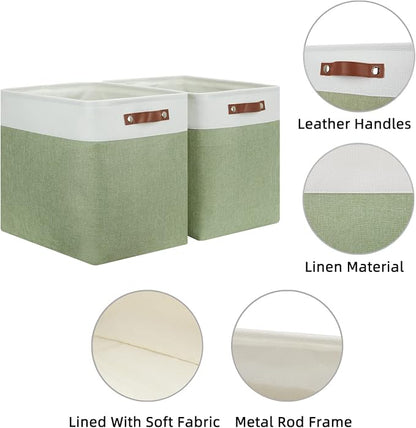 HNZIGE Shelf Storage Baskets for Clothes, Large Storage Bins Fabric Baskets for - Image 2