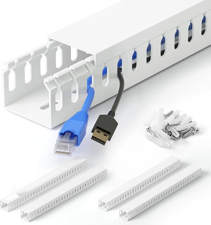 66in Professional Server Rack Cable Management Raceway, H1.4in x W1.6in Cable by ZhiYo