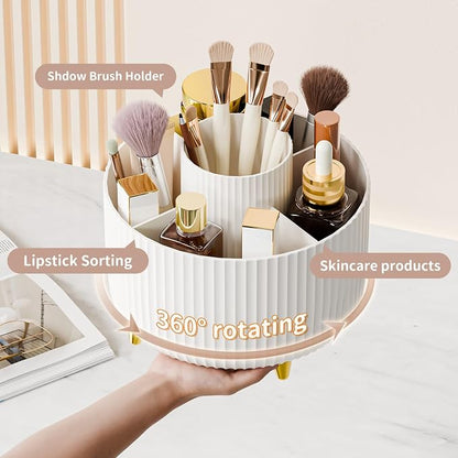 360° Rotate Makeup Brush Holder Organizer, Makeup Organizers Countertop - Image 2