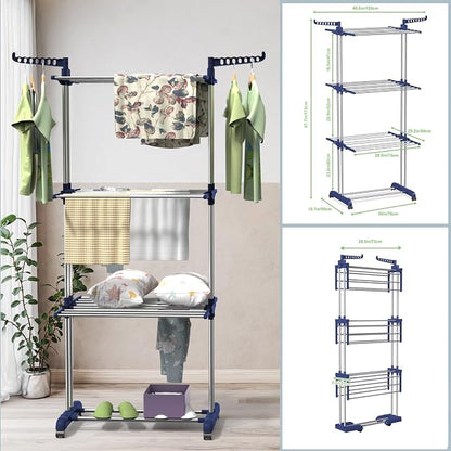 Bigzzia Clothes Drying Rack, 67.7 Inch Laundry Drying Rack - Image 3