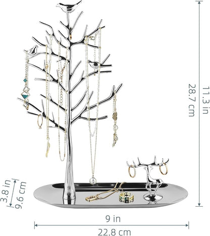 MORE&LESS Tree and Deer Jewelry Rack, - Image 6
