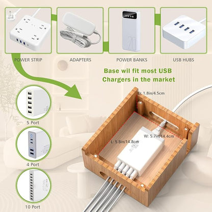 Pezin & Hulin Bamboo Charging Stations, Cell Phone Organizer - Image 4