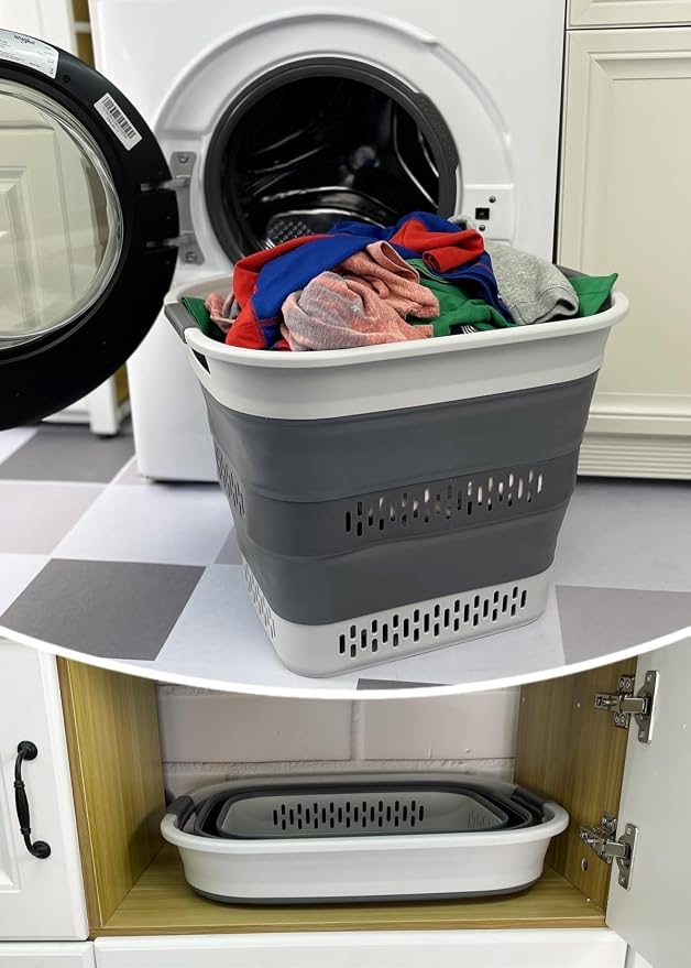 SAMMART 40L Collapsible Plastic Laundry Basket - Image 4