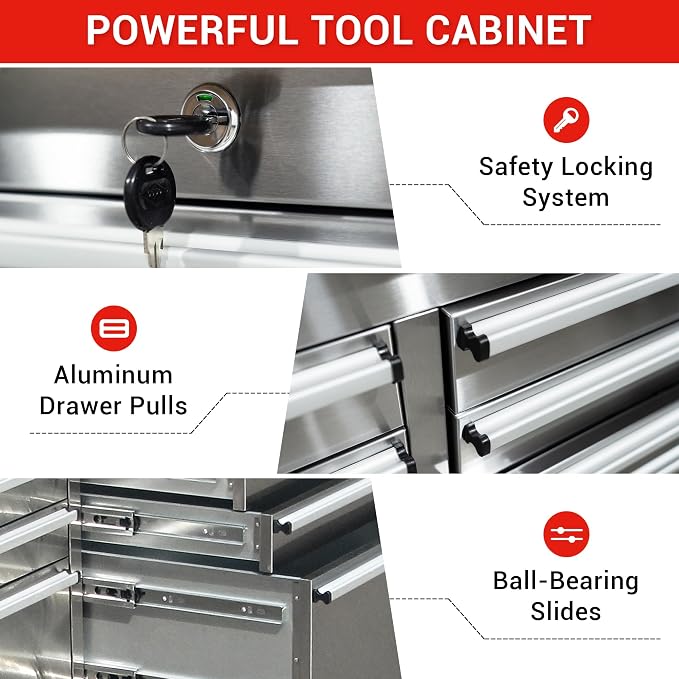 CT Copper Tailor 72-inch Rolling Tool Chest - Image 3