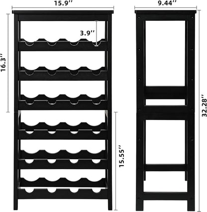 VASMIA Wine Rack Freestanding Floor, 6-Tier Display Wine Storage Shelves - Image 7