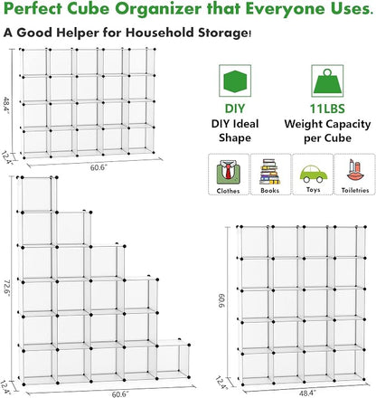 C&AHOME Cube Storage Organizer, 20-Cube Shelves Units, Closet Cabinet, DIY - Image 3