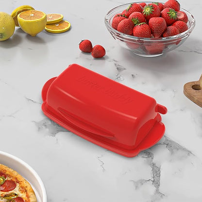 Butter Dishes with Lid for Countertop Refrigerator, Plastic Butter Dish Clear - Image 2
