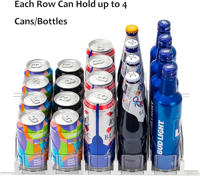 RULA Drink Organizer for Fridge, Self-Pushing Soda Can Dispenser for Mini - Image 4