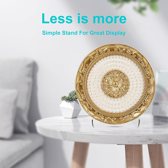 Boloyo Flat Back Acrylic Plate Display Stand, 6 Inch 5PC Clear Acrylic Display - Image 4