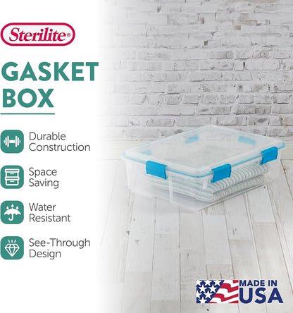 Sterilite 12-Pack Gasket Box, Weather-Resistant Storage Bins - Image 3