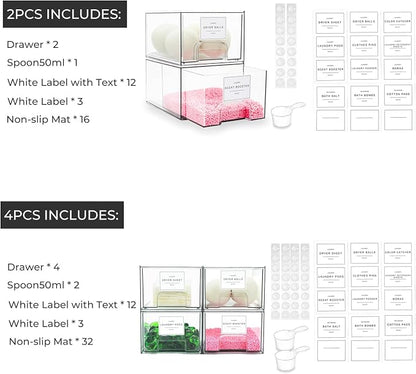 2 Pack Laundry Room Organization Storage Drawers - Image 3