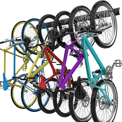 TORACK Bike Storage Rack, 6 Bike Rack Wall Mount Home and Garage Organizer - Image 2