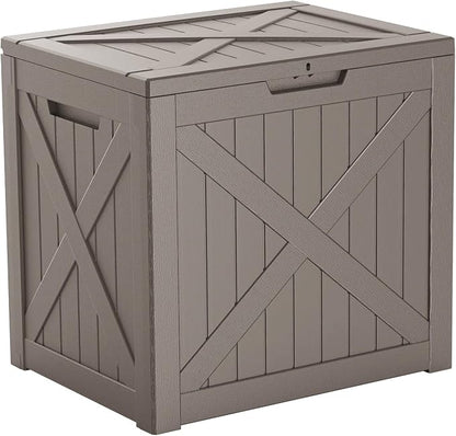 30 Gallon Waterproof Resin Deck Box, UV Resistant Outdoor Storage by KFY
