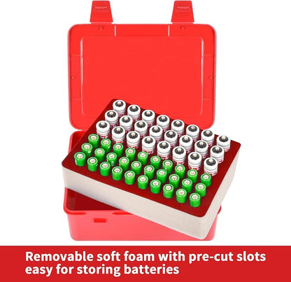 FULLCASE Battery Storage Organizer Holder Holds 54 AA AAA Batteries, Box Cases - Image 5
