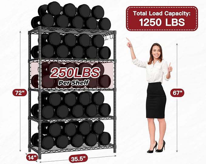 PrimeZone Wire Metal Storage Shelves - Image 3