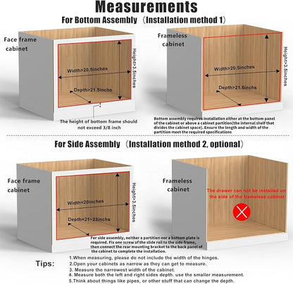 20”W x 21”D x 3”H Soft Close Slide Out Wood Drawer Organizer - Image 4