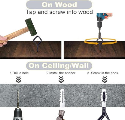 20PCS Eye Screw Hooks for Hanging Heavy Duty - Image 4