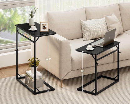 Vagusicc C Shaped End Table, C-Table Sofa Table Adjustable Height Side Table - Image 4