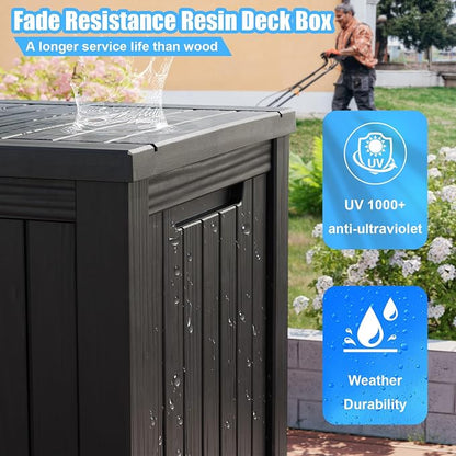 200 Gallon Outdoor Deck Box, Storage Lockable Waterproof Patio Furniture - Image 3
