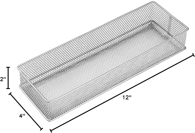 YBM HOME Silver Mesh Drawer Organizer and Storage - Image 8